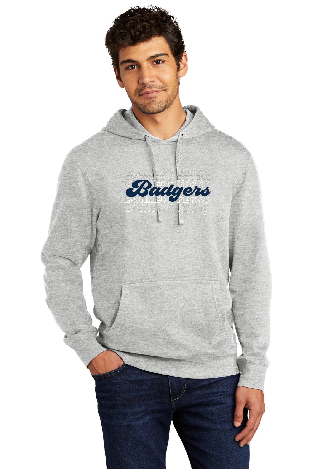 Badger Athletics - Light Grey Hooded Sweatshirt