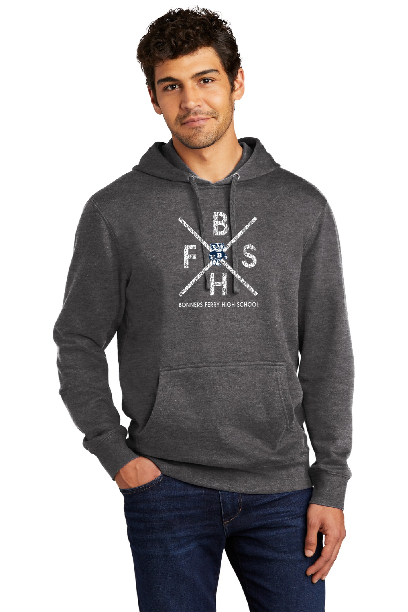 Badger Athletics - Dark Grey Hooded Sweatshirt