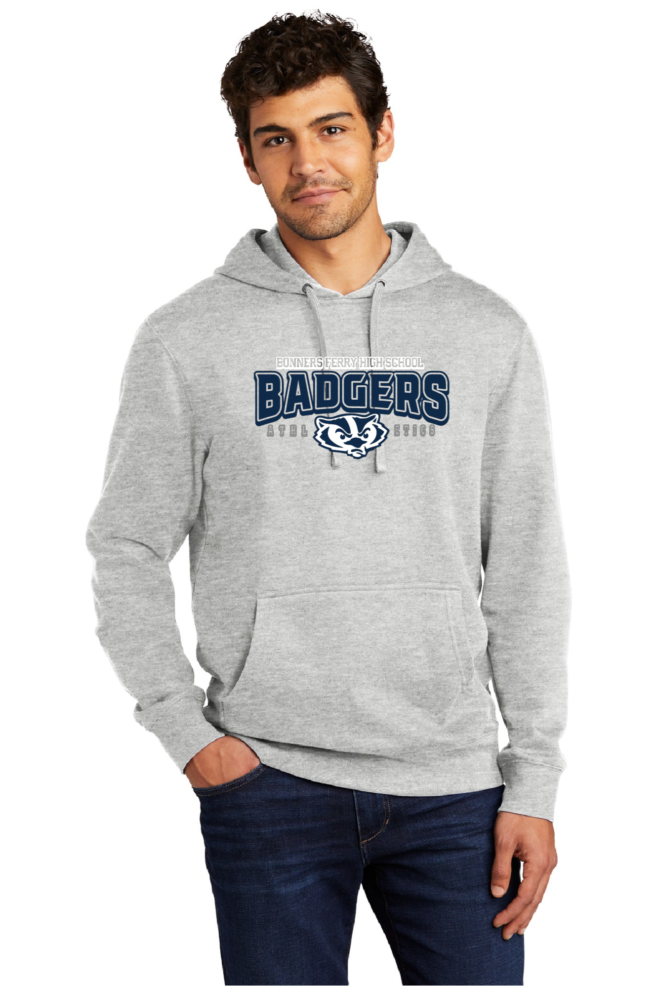 Badger Athletics - Light Grey Hooded Sweatshirt