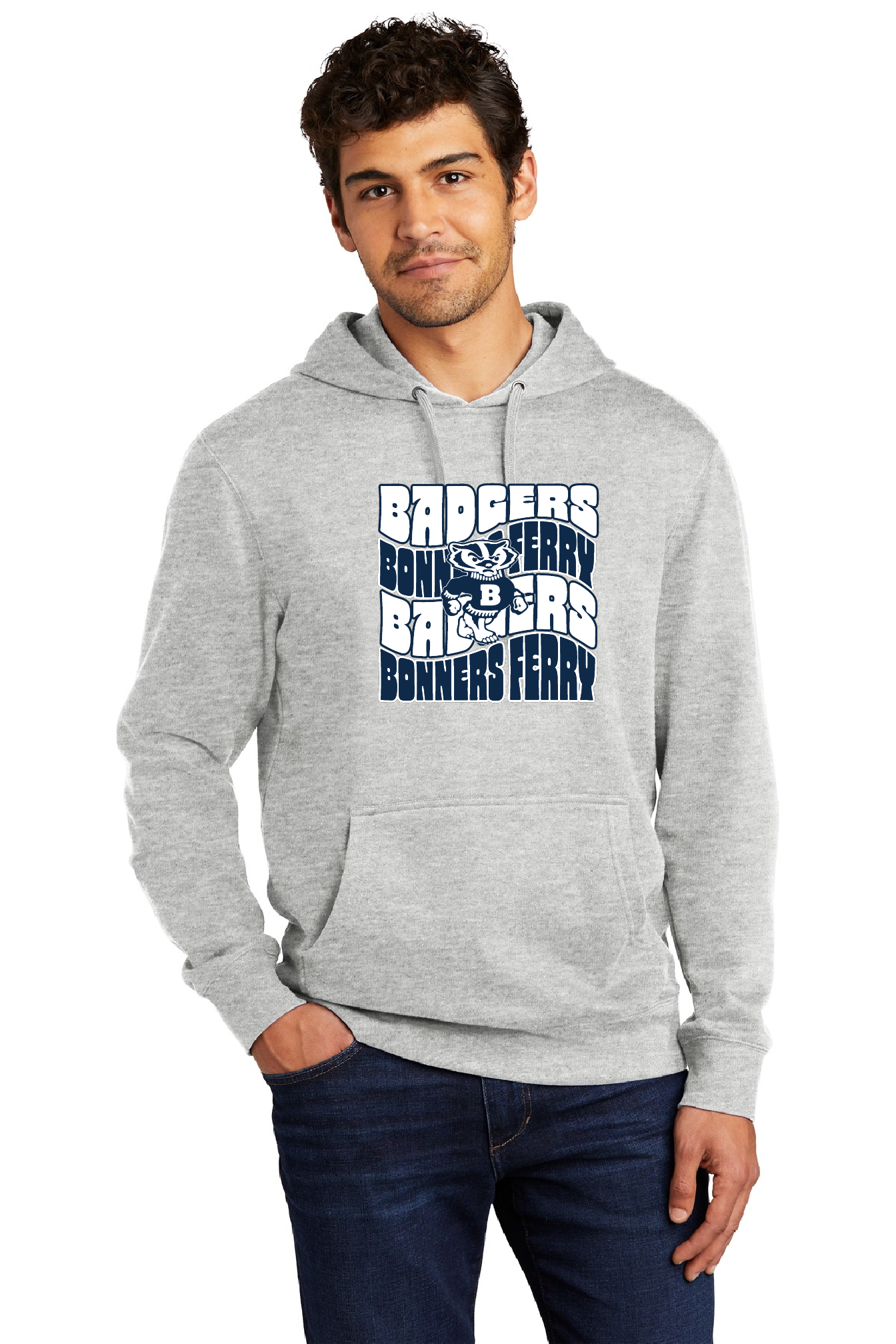 Badger Athletics - Light Grey Hooded Sweatshirt