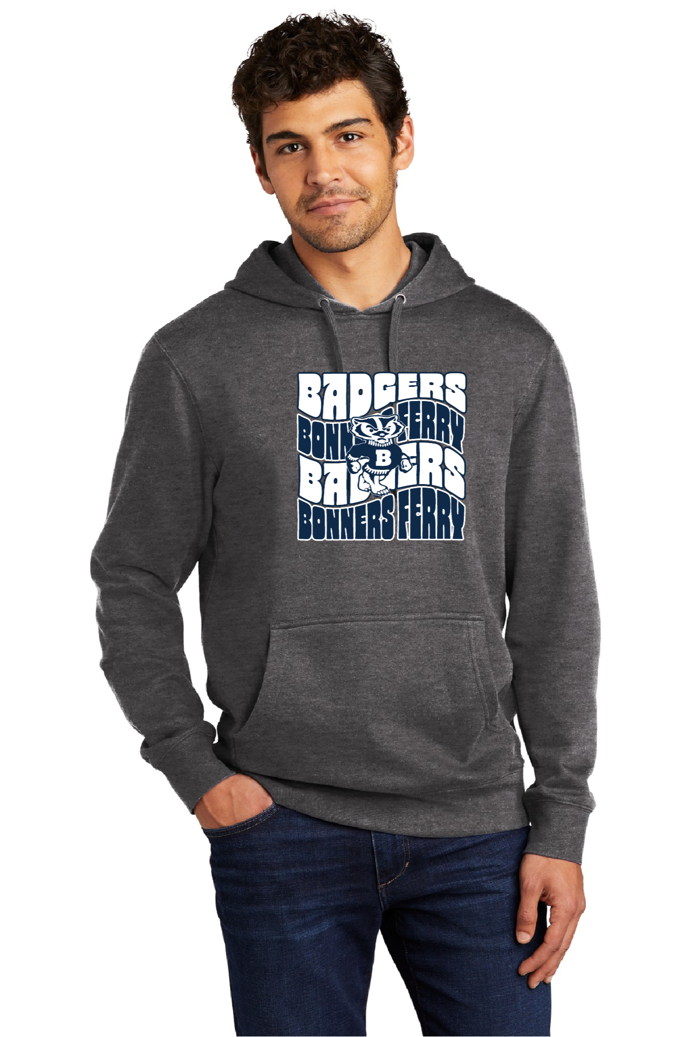 Badger Athletics - Dark Grey Hooded Sweatshirt