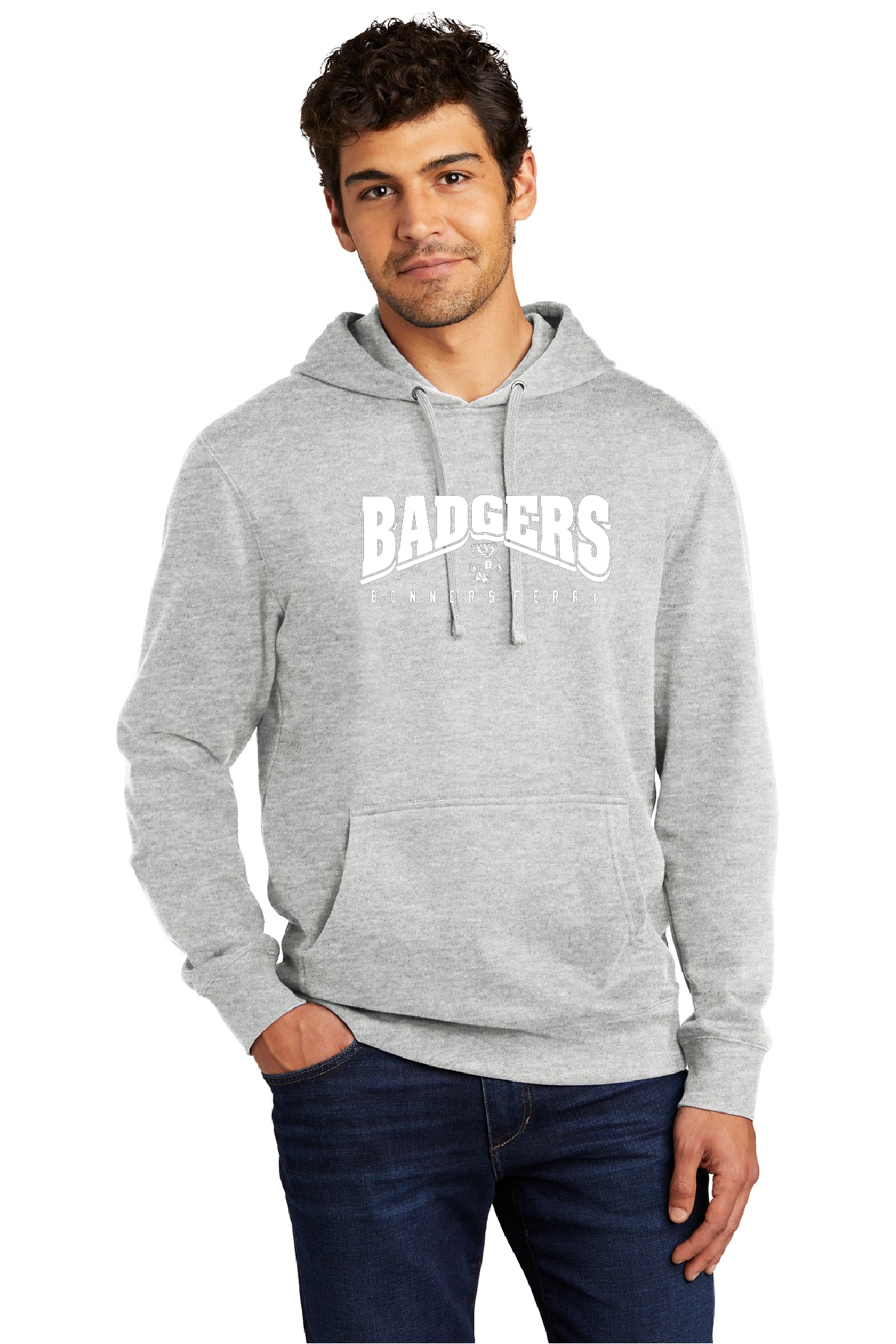 Badger Athletics - Light Grey Hooded Sweatshirt