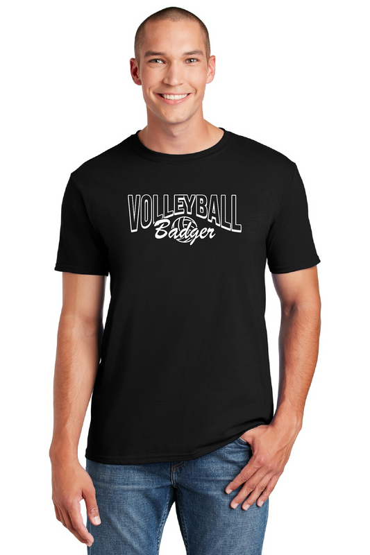 BADGER VOLLEYBALL - Black T Shirt