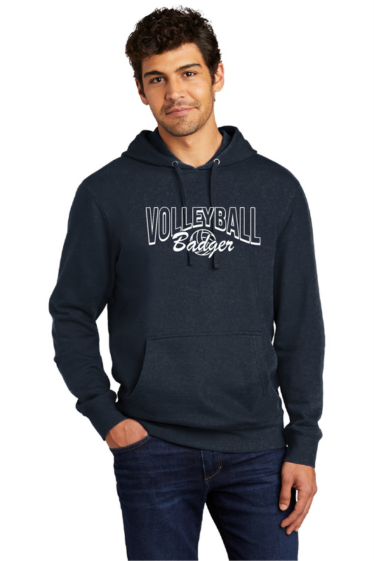 Badger Volleyball- Navy Hooded Sweatshirt