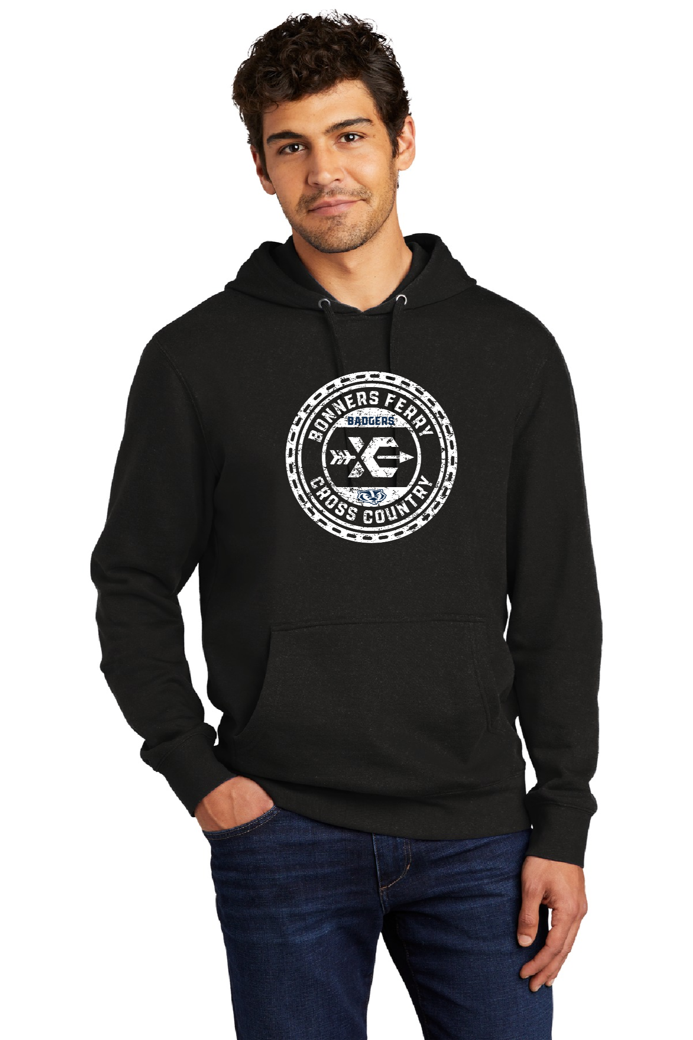 Badger Cross Country - Black Hooded Sweatshirt