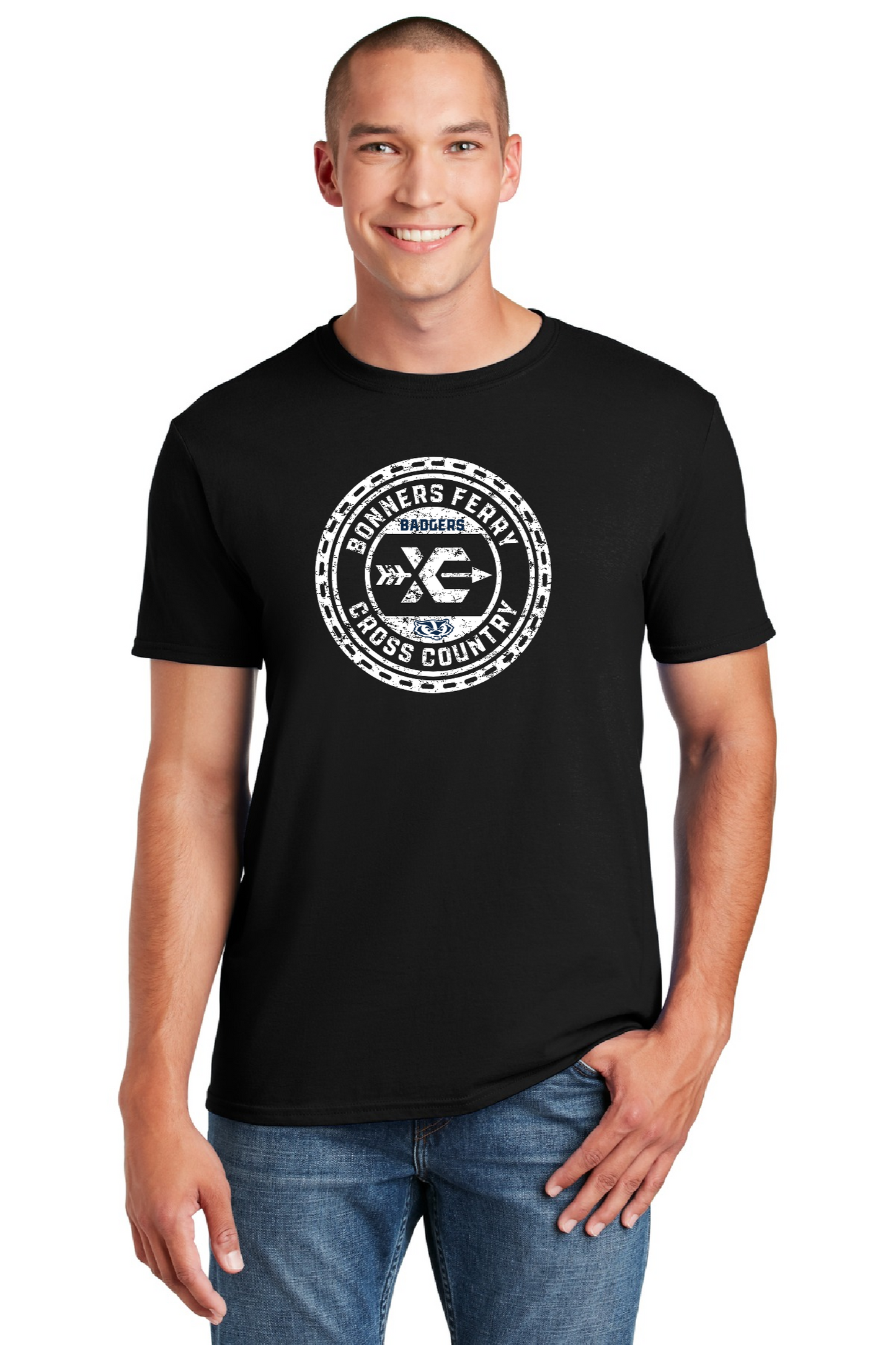 Badger Cross Country - Black T Shirt